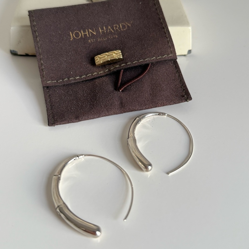 John Hardy | Bamboo Collection Large Hoop Earrings | Sterling Silver